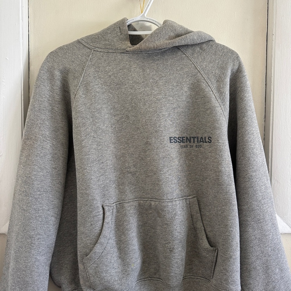 Essentials Gray Pullover Hoodie Sweatshirt